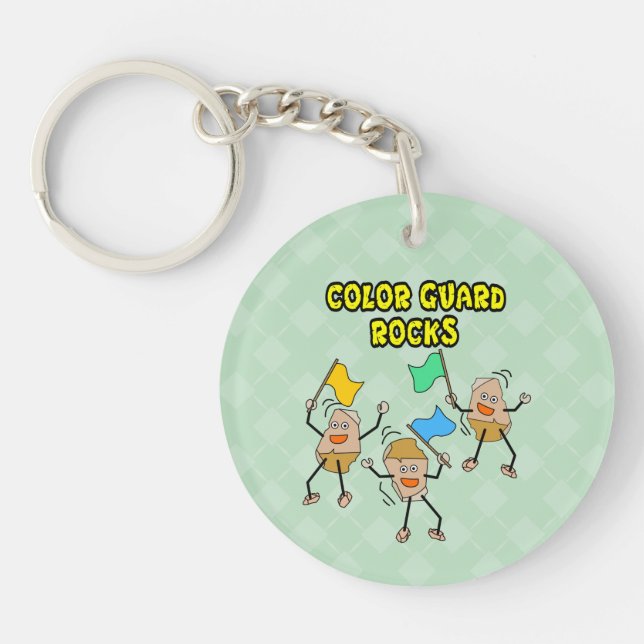 Colour Guard Rocks Keychain (Front)