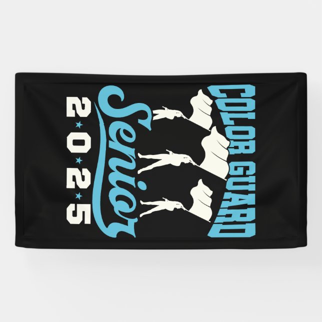 Colour Guard Senior 2025 Class Flags Graduation Banner (Horizontal)