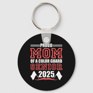 Colour Guard Senior Mom Cl Of 2025 Graduation Funn Keychain