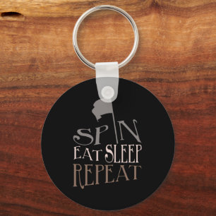 Colour Guard Spin Eat Sleep Repeat Keychain
