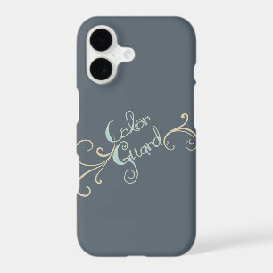 Colour Guard Teal Text With Swirl