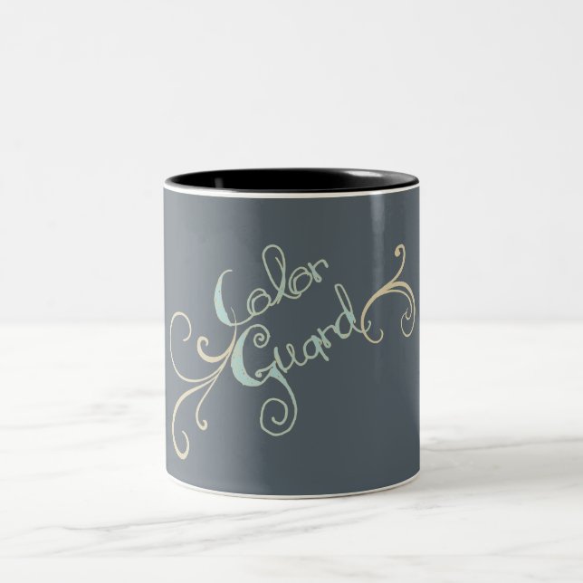 Colour Guard Text Graphic with Swirl on Mug (Center)