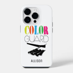 Colour Guard With Flag Rifle Customizable Name iPhone 14 Pro Case