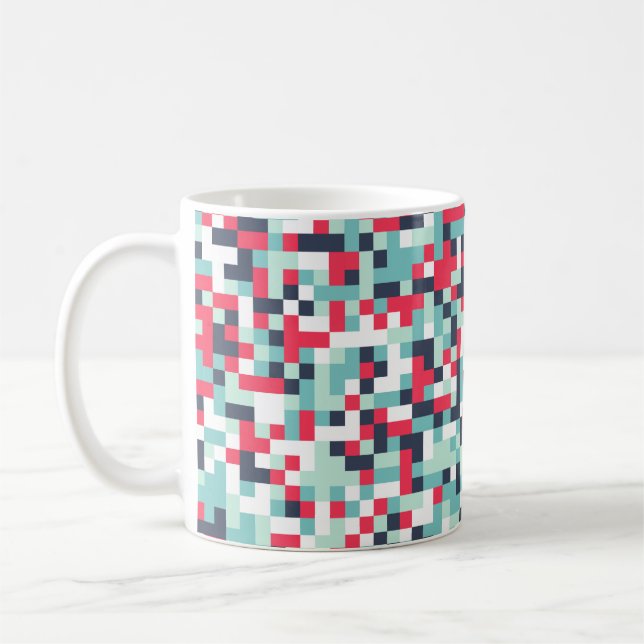 Colour Halftone Background. Abstract Multicolor Te Coffee Mug (Left)