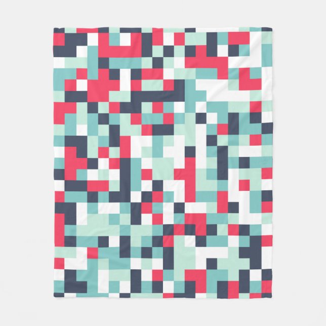 Colour Halftone Background. Abstract Multicolor Te Fleece Blanket (Front)