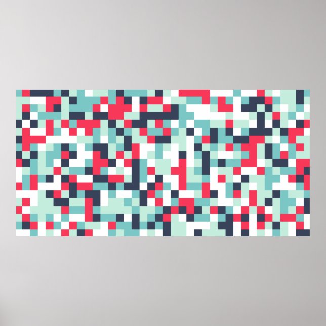 Colour Halftone Background. Abstract Multicolor Te Poster (Front)