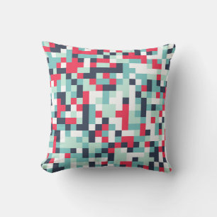 Colour Halftone Background. Abstract Multicolor Te Throw Pillow