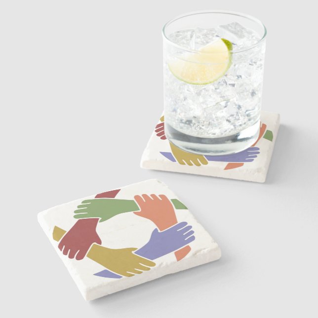 Colour Hand's Stone Coaster (Side)