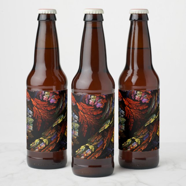 Colour Harmony Abstract Art Beer Bottle Label (Bottles)