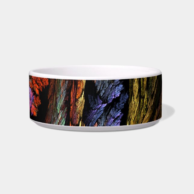 Colour Harmony Abstract Art Cat Bowl (Right)