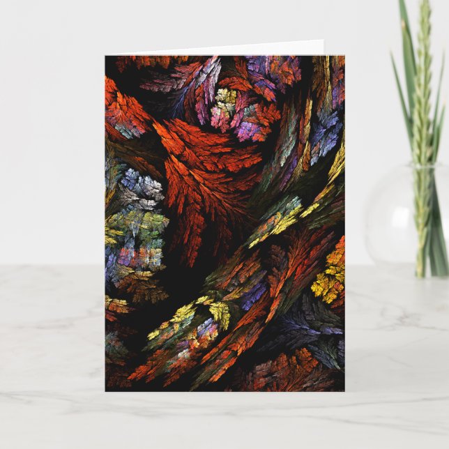 Colour Harmony Abstract Art Greeting Card (Front)