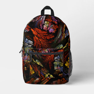 Colour Harmony Abstract Art Printed Backpack