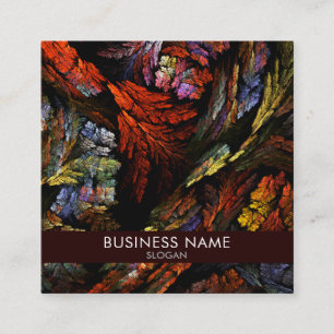 Colour Harmony Abstract Art Professional Square Business Card
