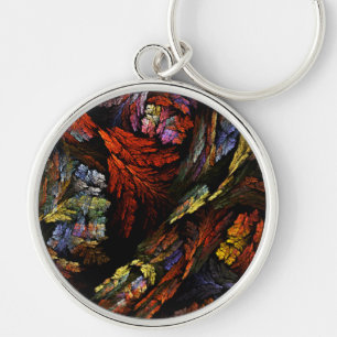 Colour Harmony Abstract Art Small Keychain