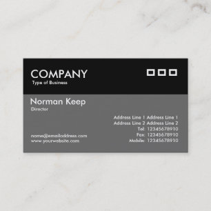 Colour Header - Black and Grey Business Card