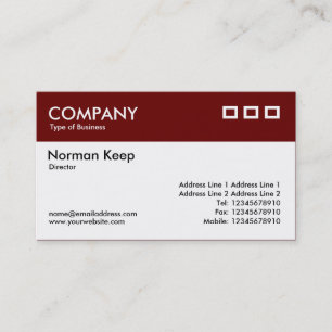 Colour Header - Dark Maroon v2 Business Card