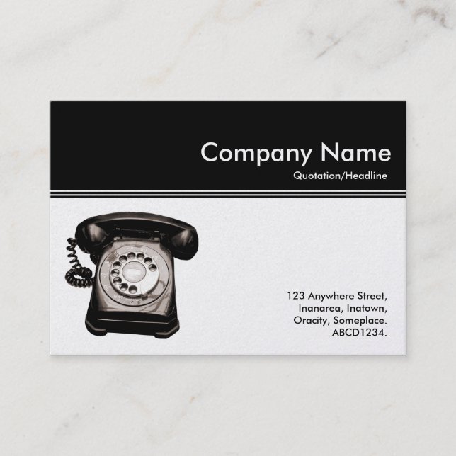 Colour Header III - Black - Hotline (Gold Card) Business Card (Front)