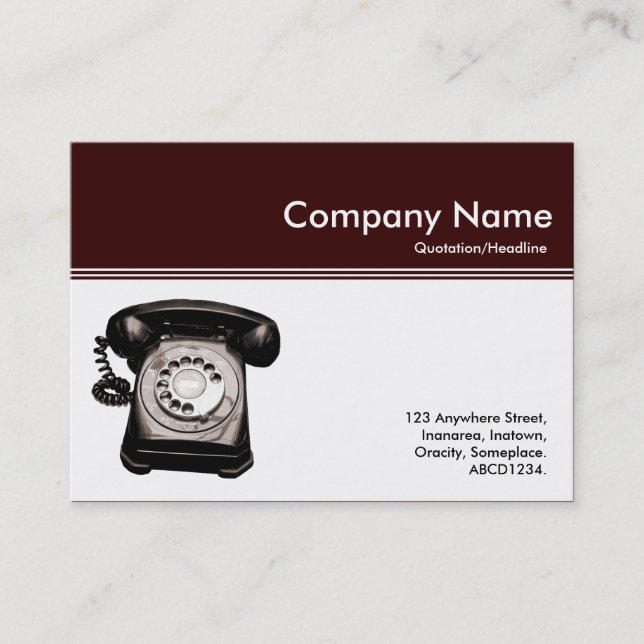 Colour Header III - Dark Brown Business Card (Front)