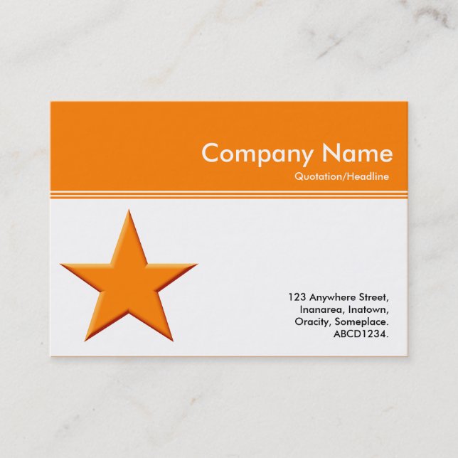 Colour Header III - Orange (FD7D00) - Star Business Card (Front)