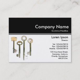 Colour Header III v2 - Black - Keys Business Card