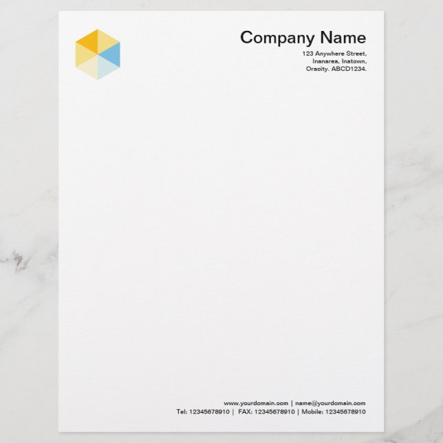 Colour Hexagon 03 Letterhead (Front)