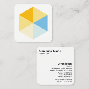 Colour Hexagon 03 Square Business Card