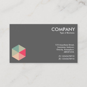 Colour Hexagon 04 - White on Grey Business Card
