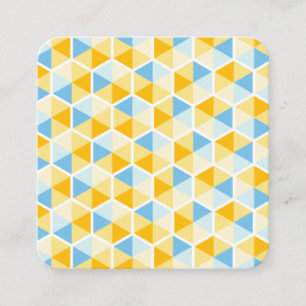Colour Hexagon Pattern 03 Square Business Card