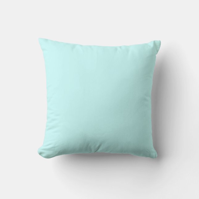 colour ice blue throw pillow (Front)