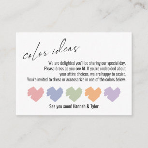 Colour Ideas Wedding Colour Palette Suggestions Enclosure Card