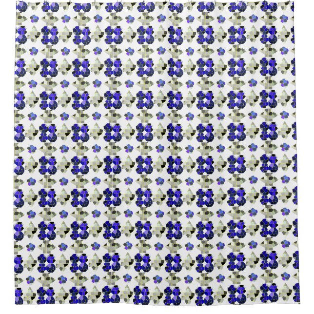 Colour Illustration Fancy shapes, Grey and Blue (Front)