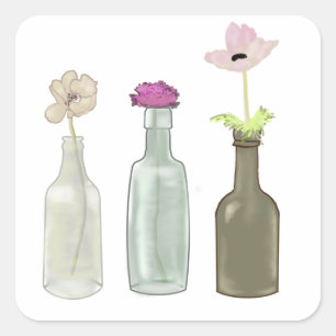 colour illustrations square sticker