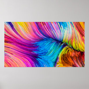 Colour In Motion series. Abstract design made of F Poster