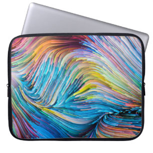 Colour In Motion series. Background design of Flow Laptop Sleeve
