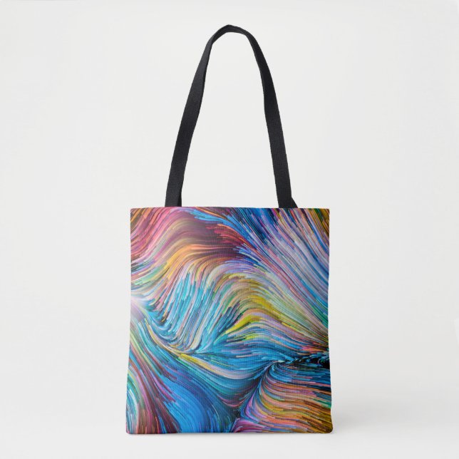 Colour In Motion series. Background design of Flow Tote Bag (Front)
