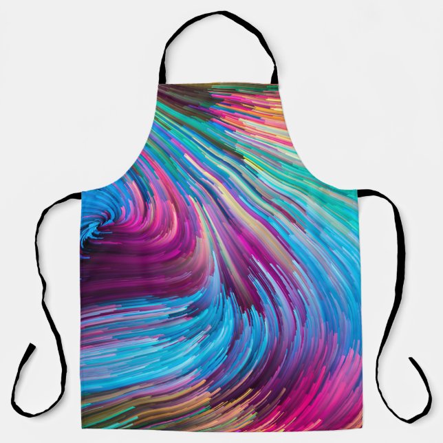 Colour In Motion series. Background design of liqu Apron (Front)