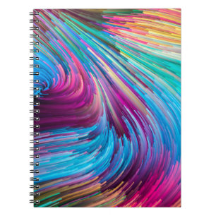 Colour In Motion series. Background design of liqu Notebook