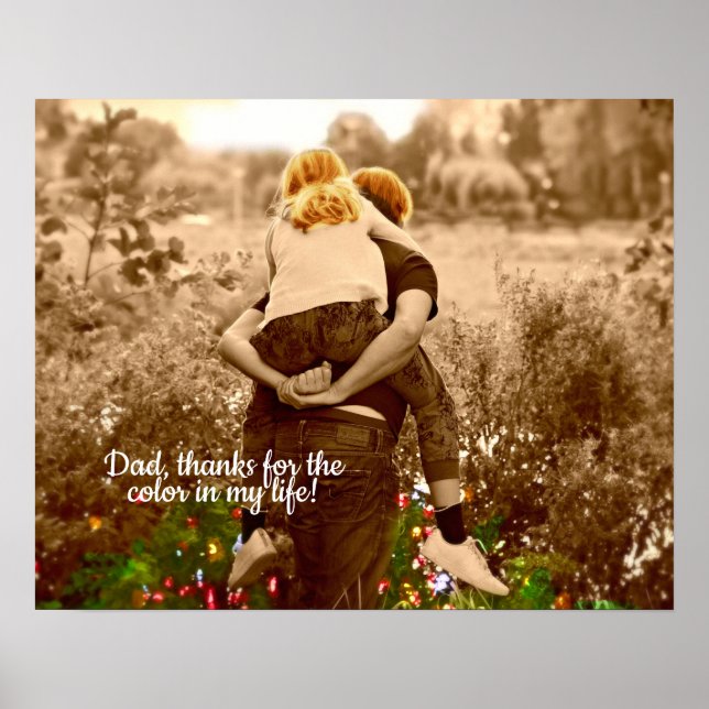 Colour in my life: thanks Dad Custom Poster (Front)