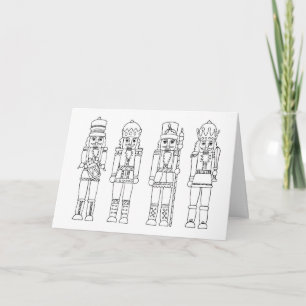 Colour in Nutcracker Christmas Card