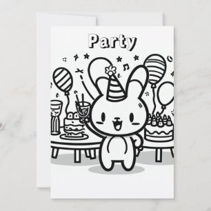 Colour in party invitation