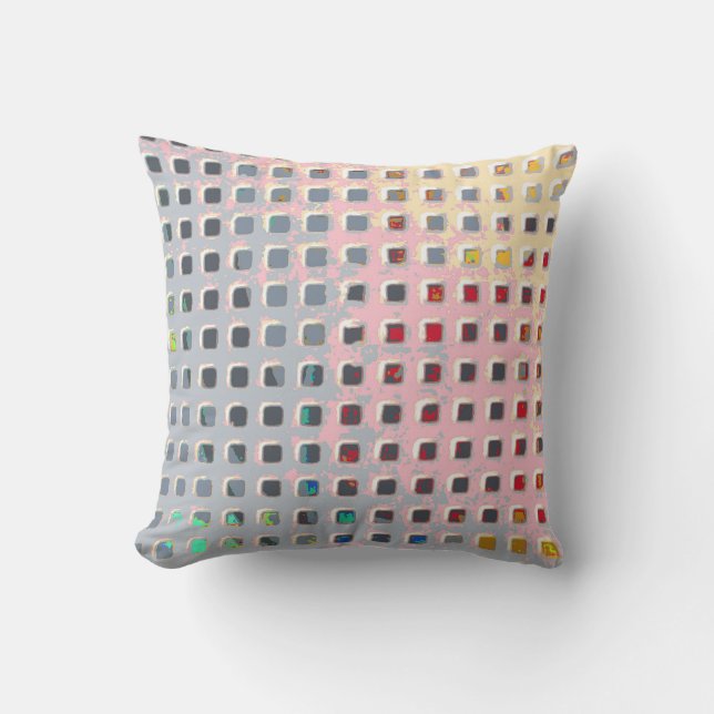 Colour in the Grid Outdoor Pillow (Front)