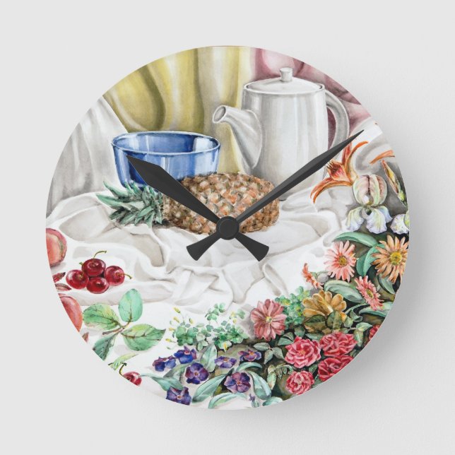 Colour in the Kitchen Round Clock (Front)