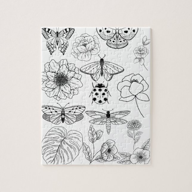 Colour in your Own Garden Puzzle (Vertical)