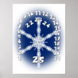 Colour-it Christmas Snowflake Advent Calendar Poster<br><div class="desc">Both you and the children will have fun colouring in each day on this beautiful Christmas advent calendar poster. The delicately designed snowflake set against royal blue is a lovely addition to your holiday decor. Suggestion: Add a very simple white frame.</div>