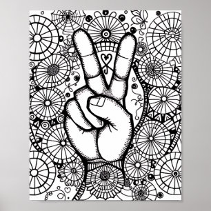 Colour it Peace Print, Value Poster Paper (Matte)