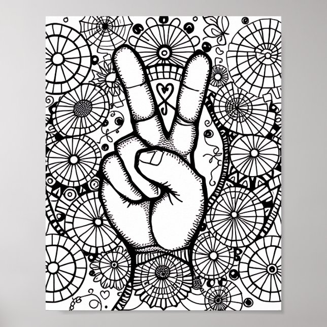 Colour it Peace Print, Value Poster Paper (Matte) (Front)