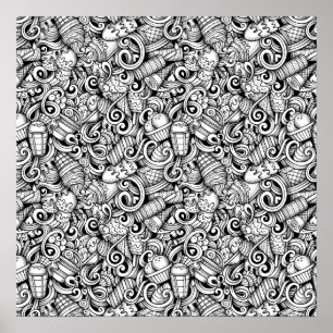 Colour It Poster Ice Creative Art