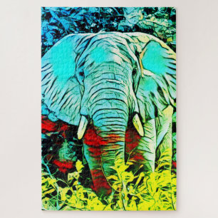 Colour Kick - Elephant Jigsaw Puzzle