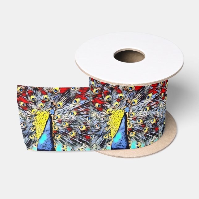 Colour Kick - peacock Satin Ribbon (Spool)