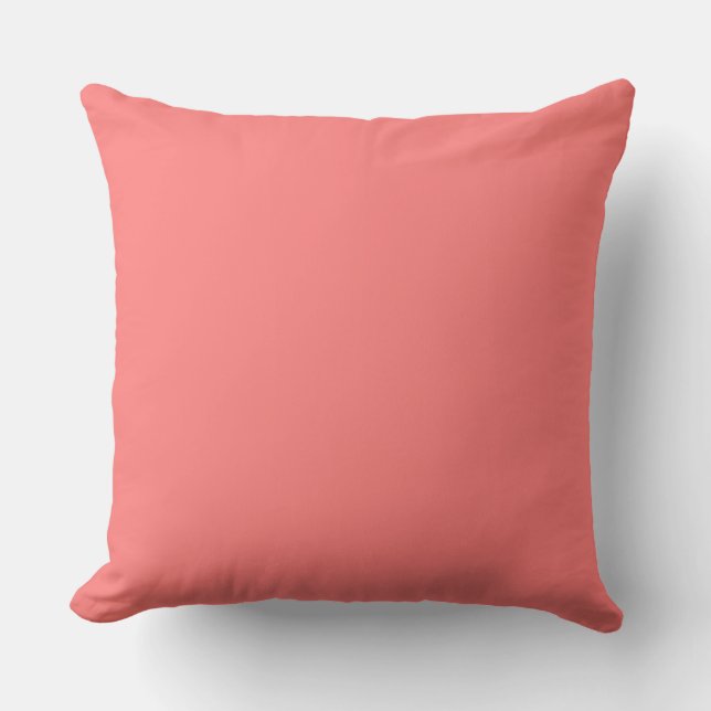 colour light red throw pillow (Front)